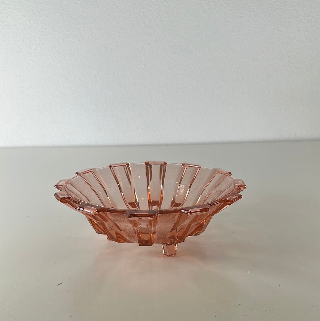 schaal oud rose glas