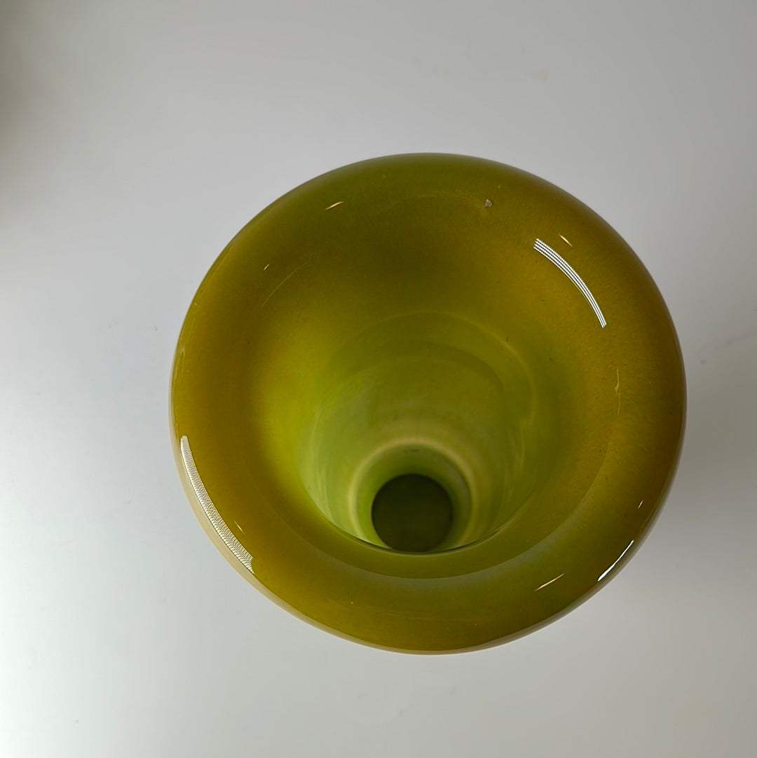 Groene vaas 'pate de verre'