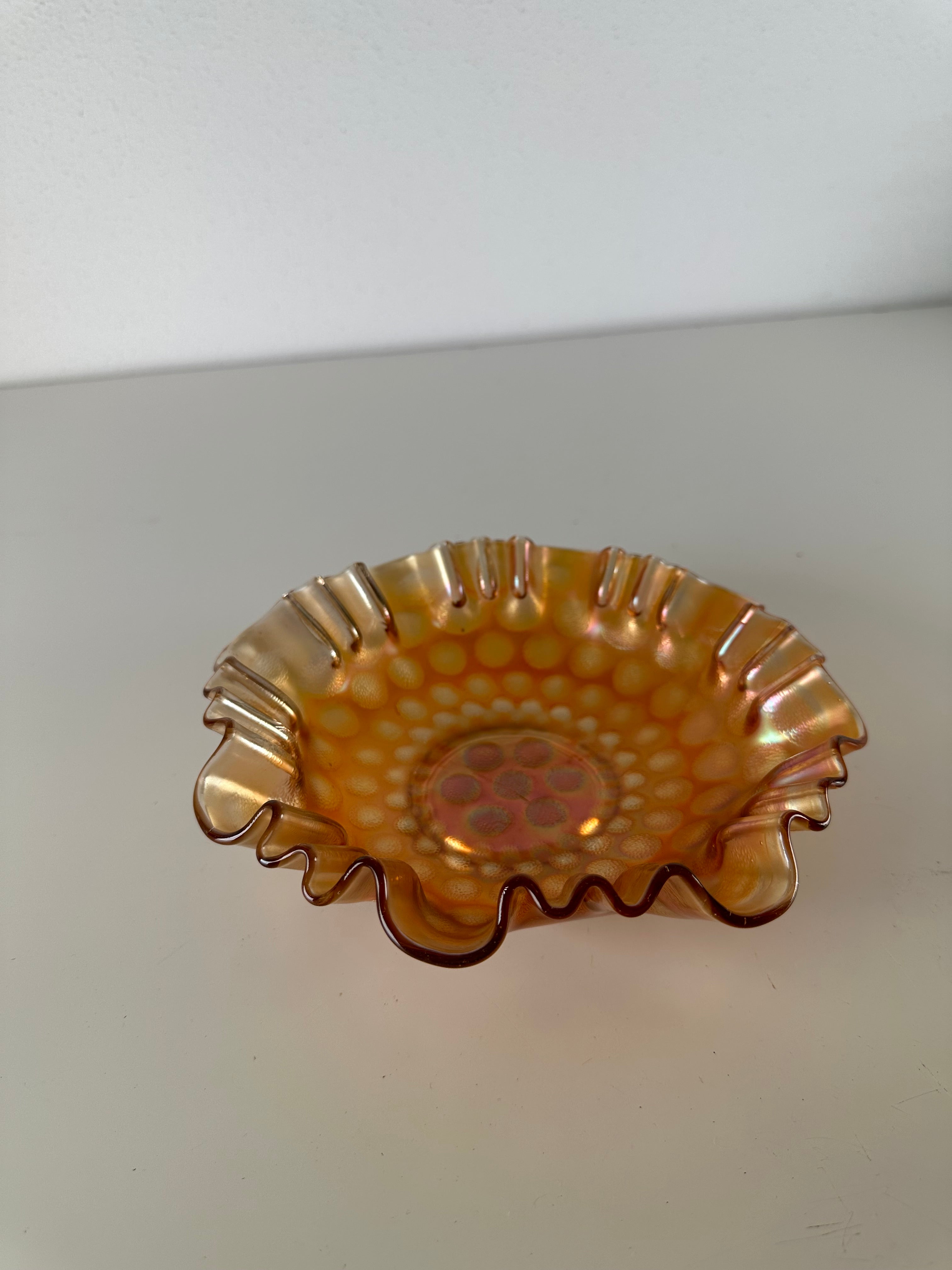 Schaal glas schulp rand
