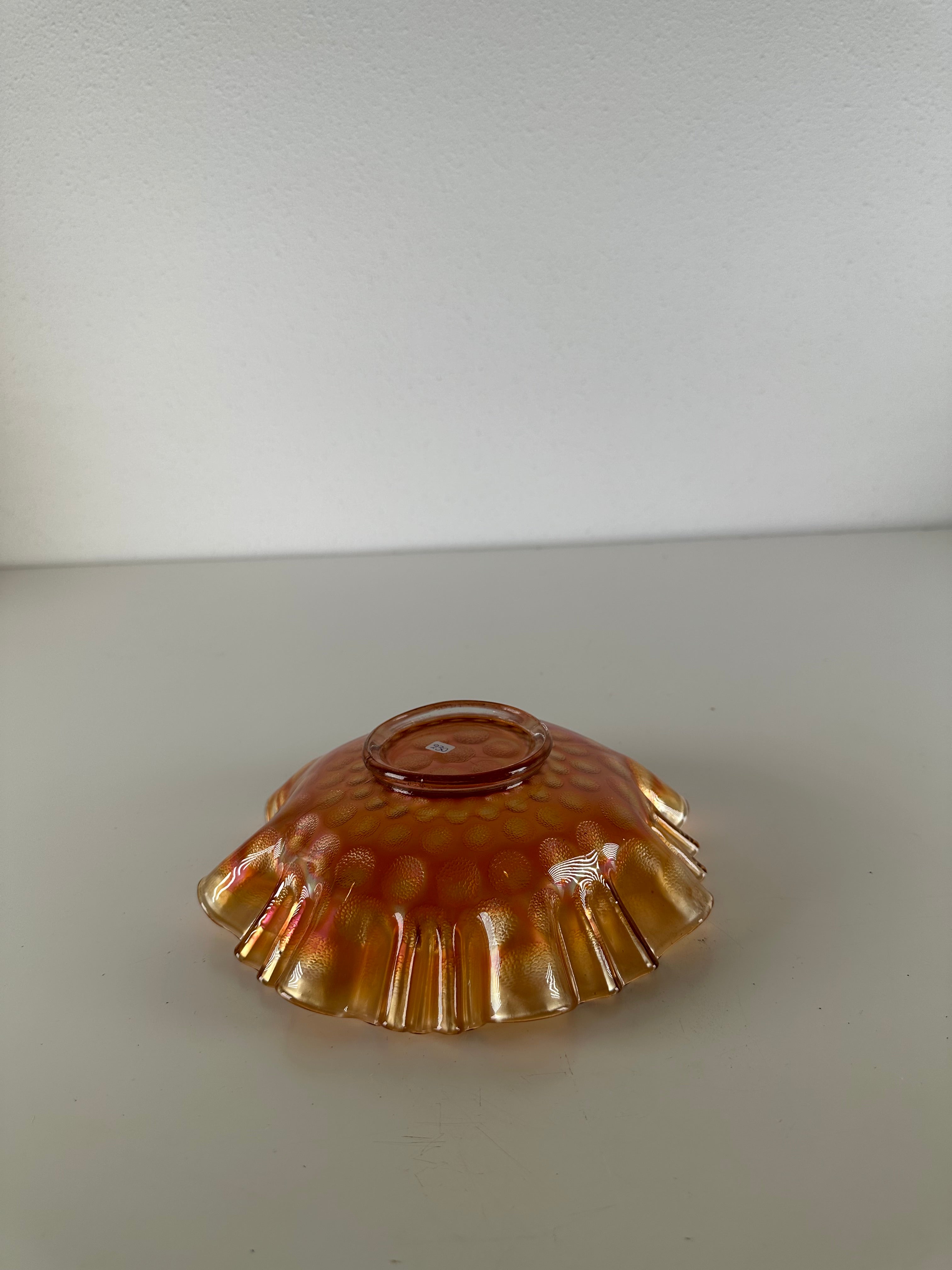 Schaal glas schulp rand