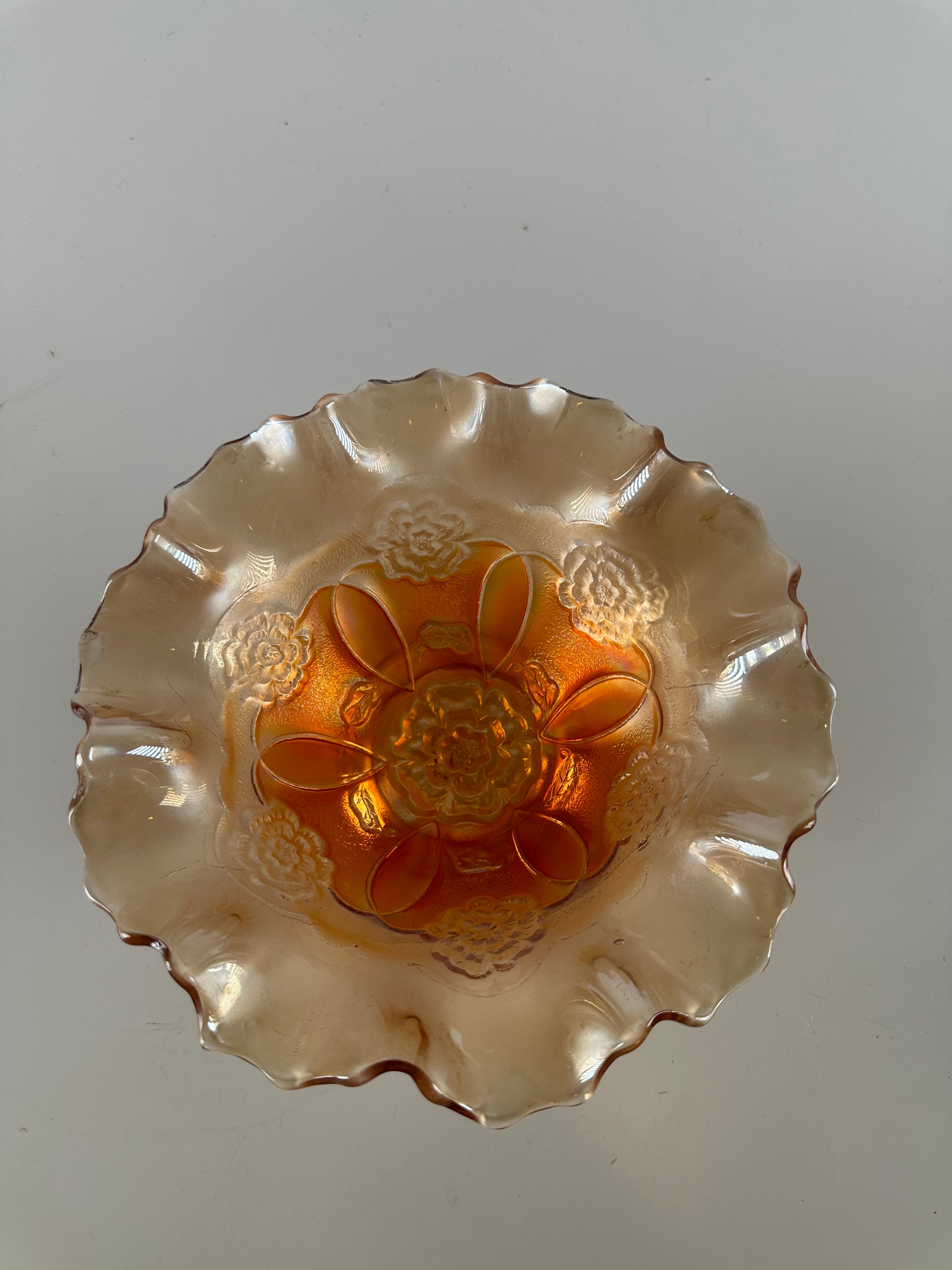 Schaal glas schulp rand