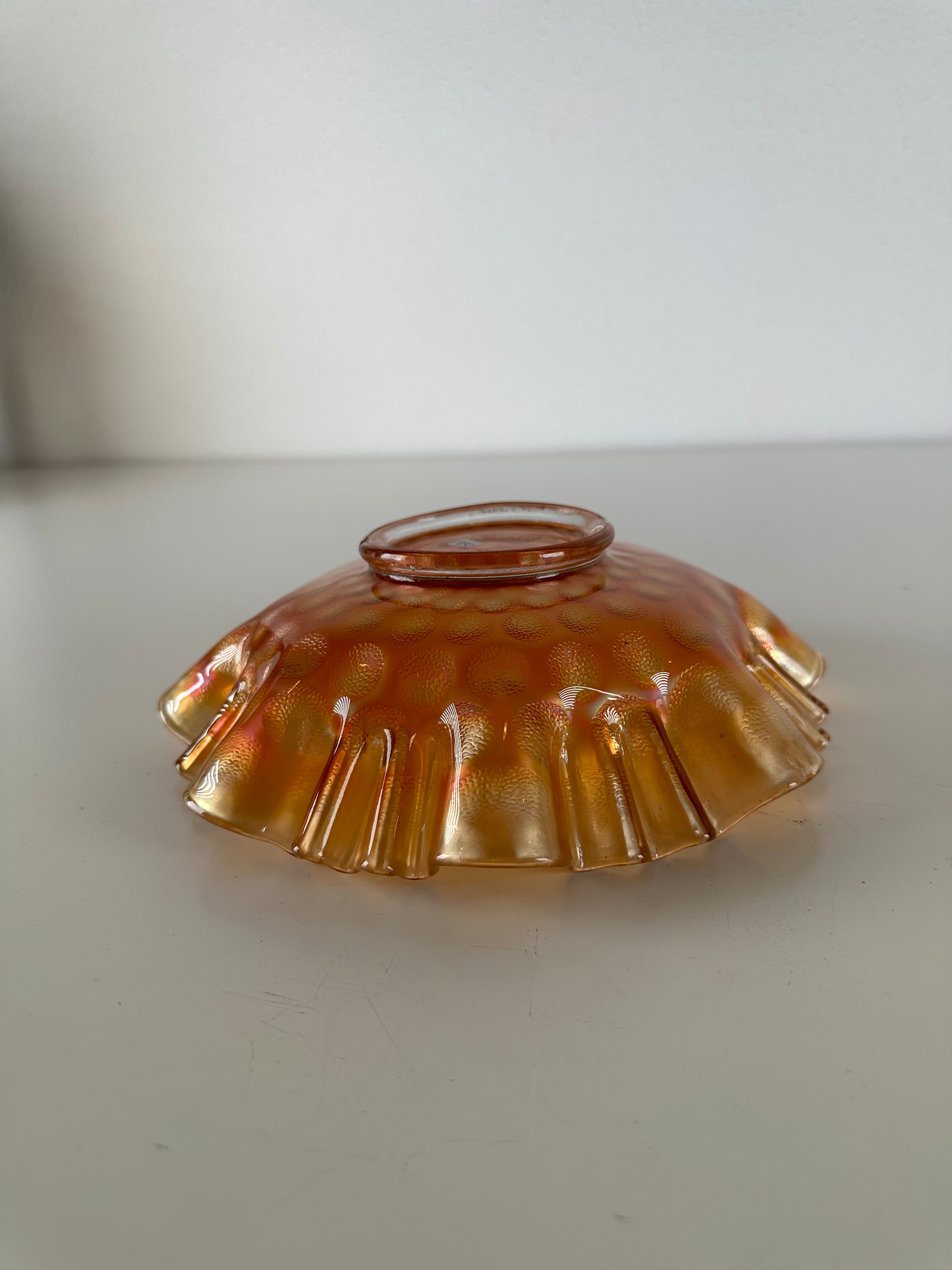 Schaal glas schulp rand