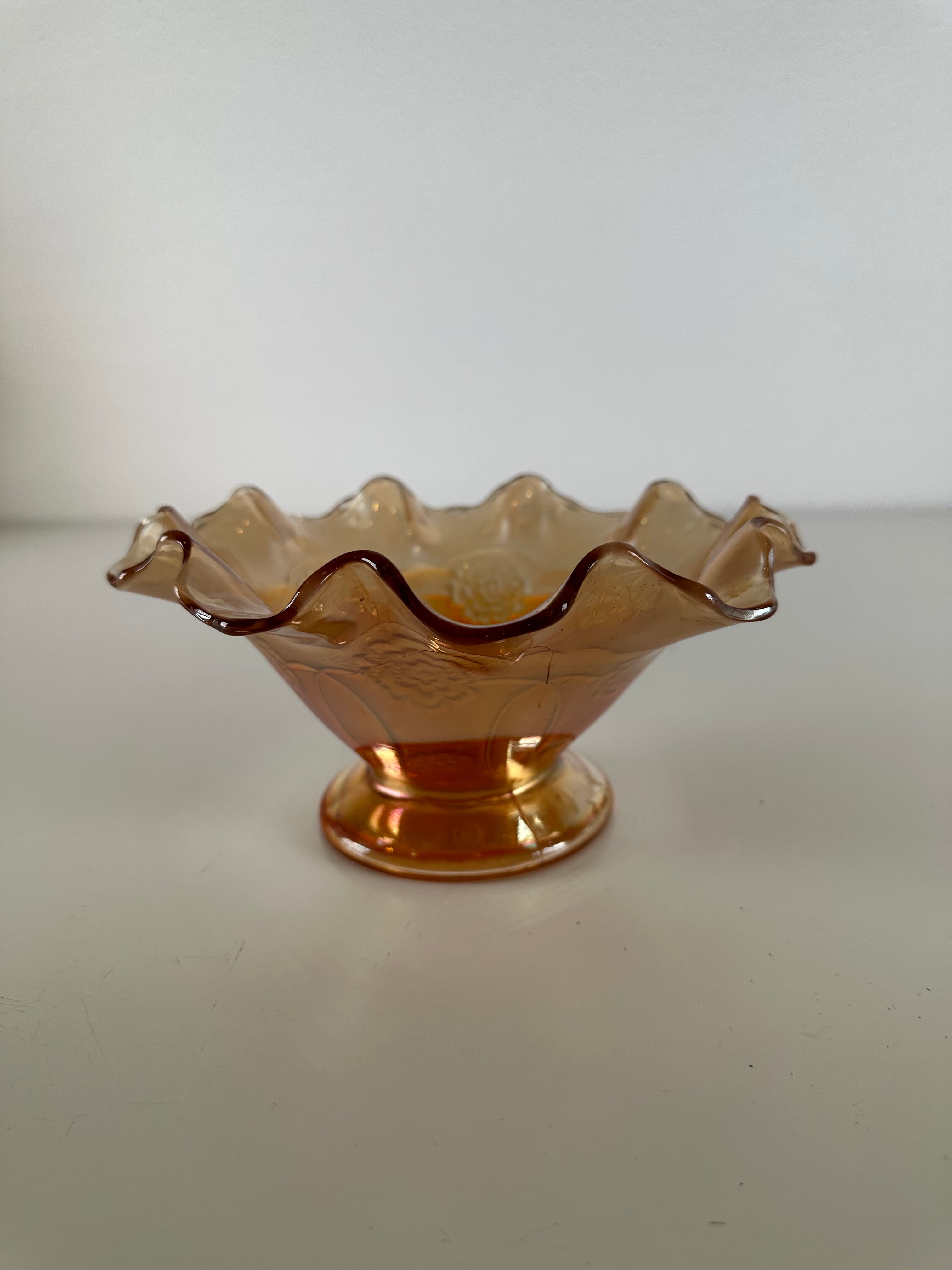 Schaal glas schulp rand