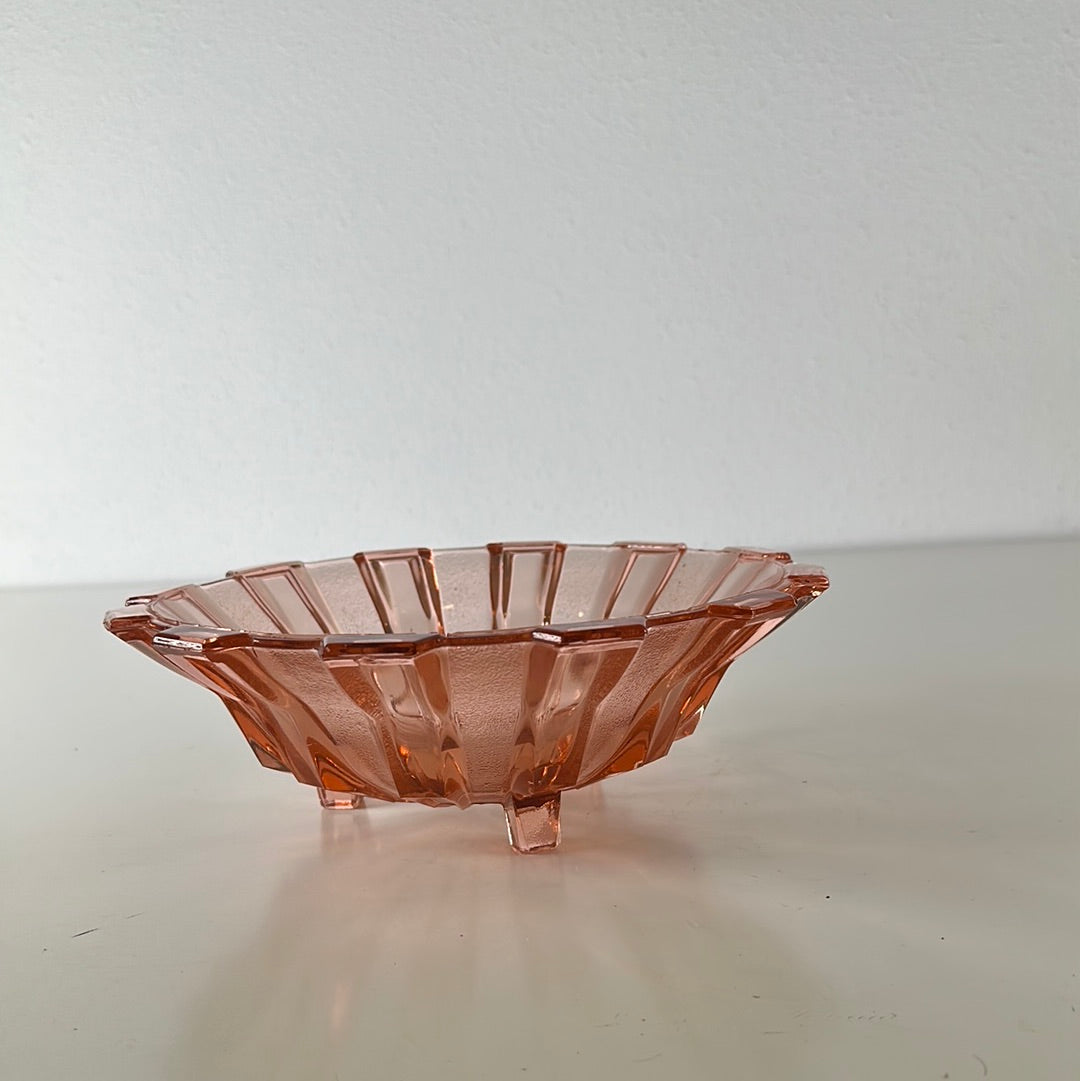 schaal oud rose glas