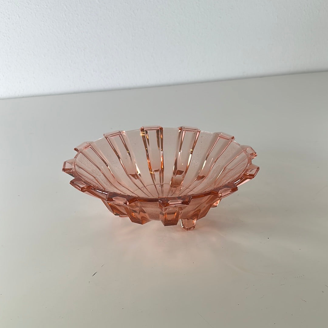 schaal oud rose glas