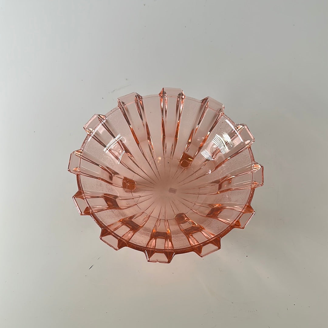 schaal oud rose glas
